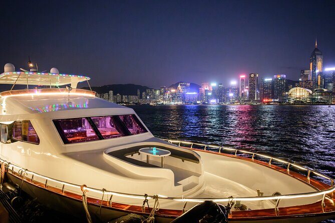 STARLIGHT: Victoria Harbour Night Yacht Tour - A Glimpse of Hong Kong’s Nighttime Charm from the Water