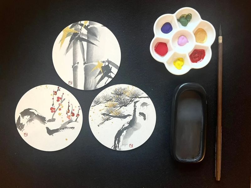 Sumi-e (Ink Painting) Experience in green tea shop, Tsukiji, Tokyo - What to know before you book