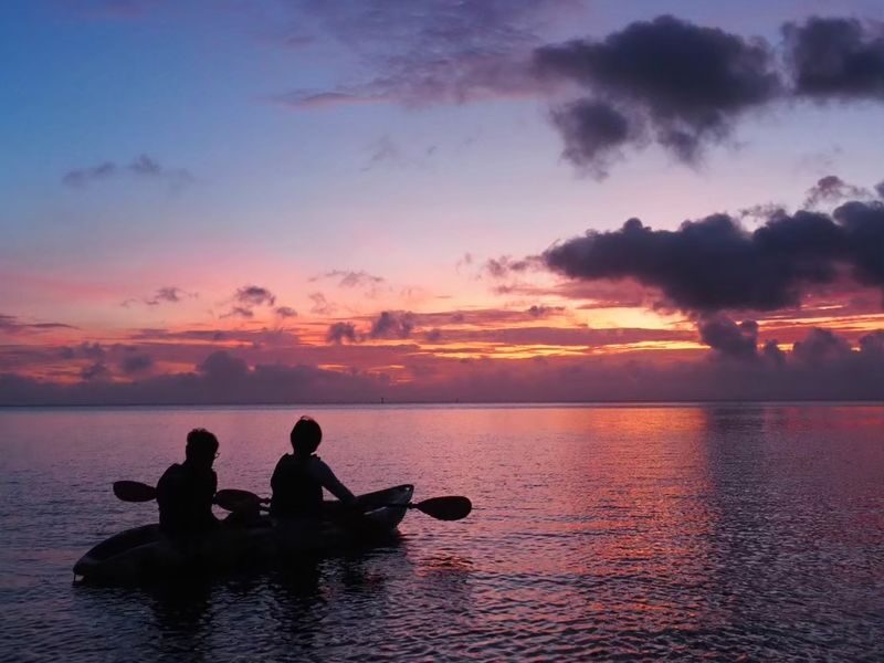 Sunrise SUP & Canoe Tour Experience (Iriomote Island, Okinawa) - On the water: a short guided paddle