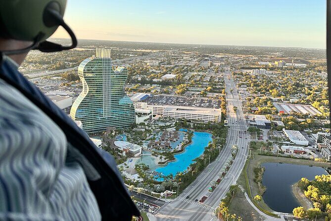 Sunset Helicopter Tour around Hard Rock Guitar, Cities & Beaches - The Route and Its Highlights
