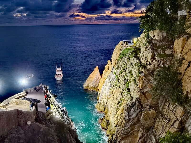 .Sunset High Cliff Divers Exhibition with Different Options, - Authenticity & Value