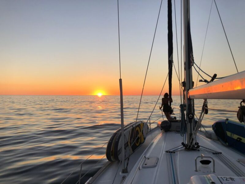Sunset on a luxury sailing yacht - Lagos - Algarve - The Sum Up