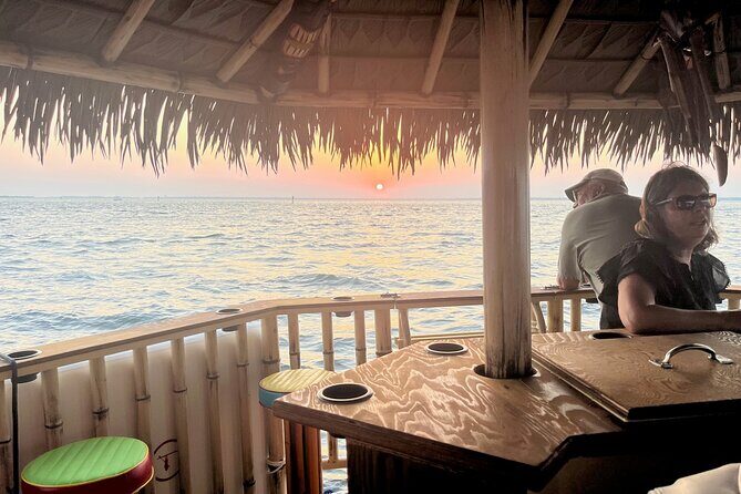 Sunset Tailfins Tiki Boat Crab Island(1.5Hours) - Key Points