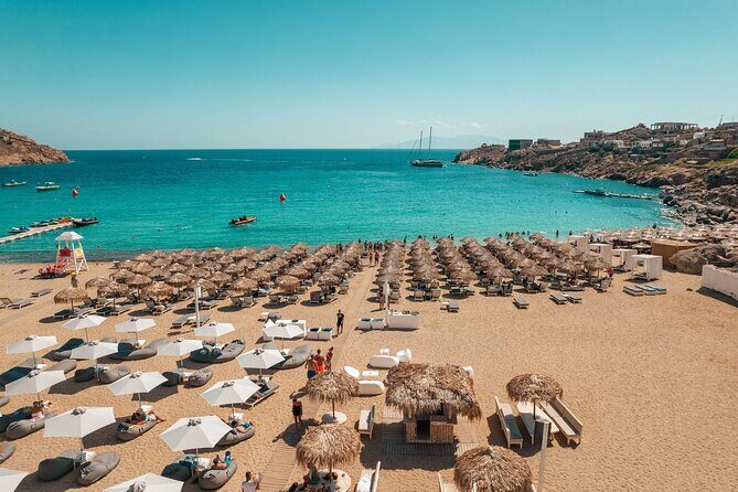 Super Paradise Beach Mykonos Seaside Sunbed (2nd row) - Key Points