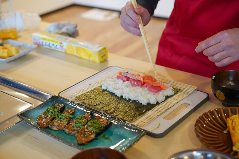 Sushi & Home Cooking Class from Market to Table near Asakusa (4h) - Dashimaki tamago and eggplant dengaku