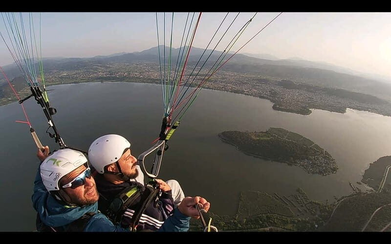 Tandem flight with paramotor from above ioannina zagori - Itinerary and What to Expect