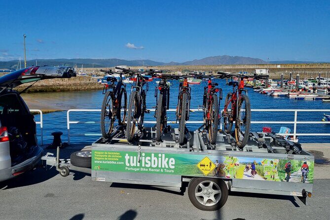 Taxi Bikes transporting Bicycles and Cyclists from Santiago to Porto - Key Points