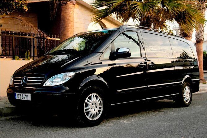 Taxi transfer Larnaca airport To any hotel in Ayia Napa up to 6 passengers - Key Points