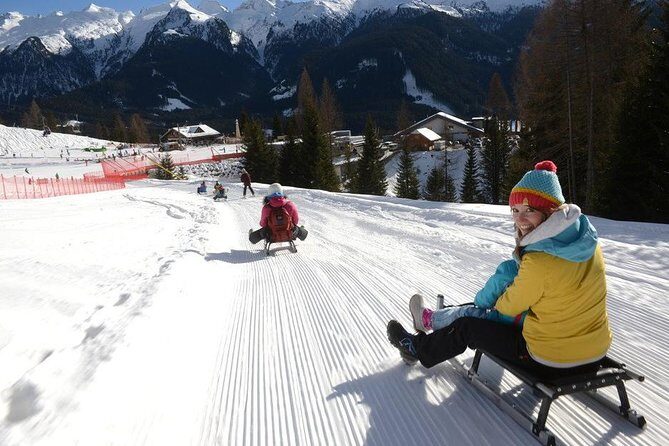 The most famous sledge slope in the Dolomites and a panoramic tour by car - Experience the Dolomites: A Private Sledge and Panoramic Car Tour