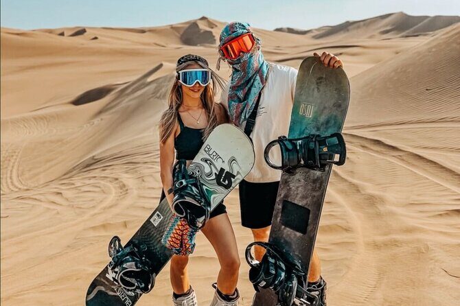 The real Sandboard and Sandski Experience at the sunset - Key Points