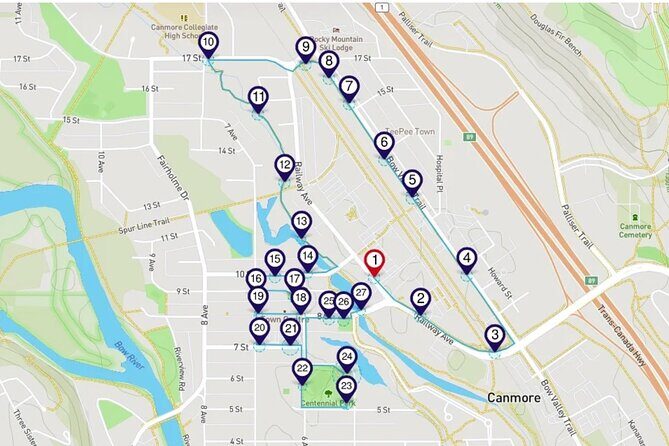 The Sights of Canmore: a Smartphone Audio Walking Tour - Detailed Breakdown of the Itinerary