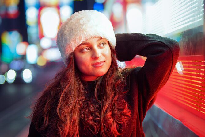 Times Square VIP Photoshoot on the Iconic Red Stairs - Key Points