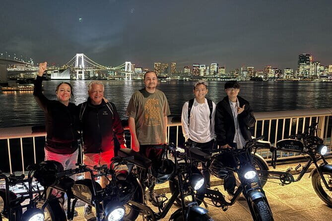 Tokyo Bay Sunset and Night View for 3h E-bike Guided Tour - Key Points