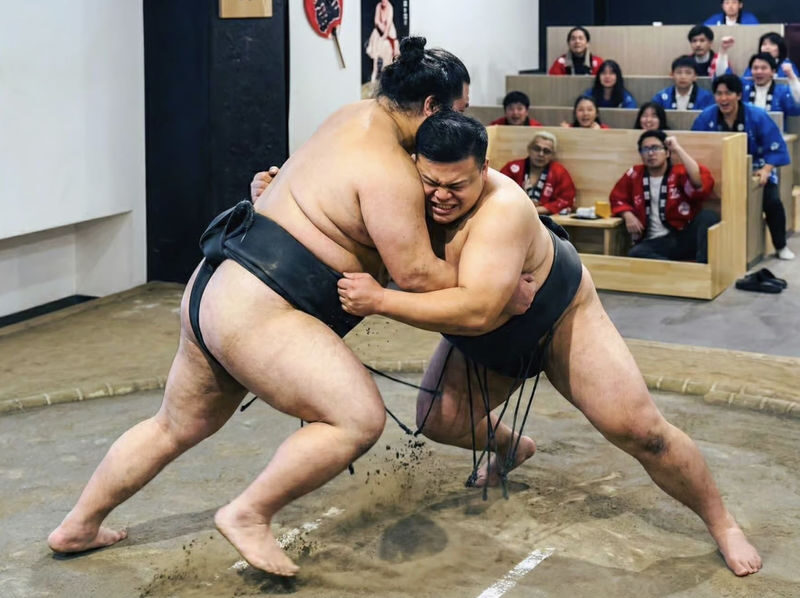 Tokyo Ginza Sumo Experience: Performance vs Pure Practice - At a glance: two ways to meet sumo