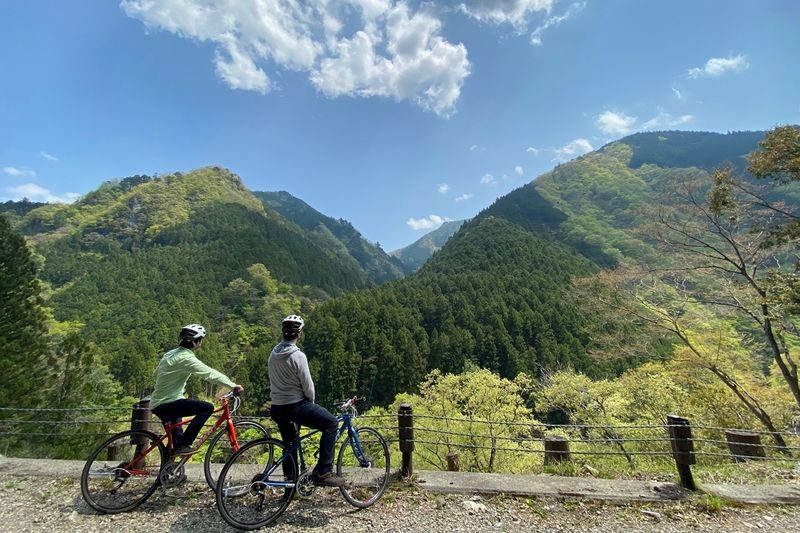 Tokyo Okutama Mountain Half-Day Cycling Adventure with Wasabi Tasting - Setting out on an e-bike