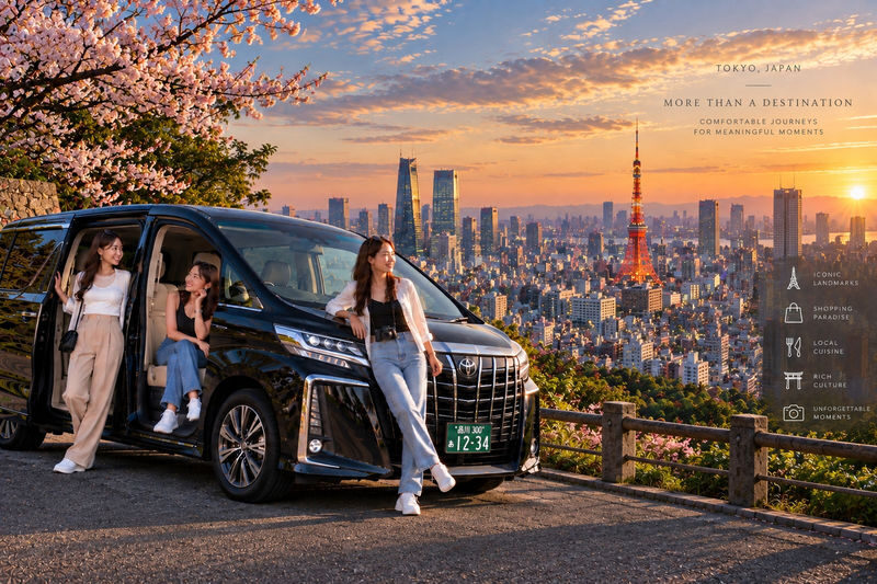 Tokyo Private Custom Chartered Free Tour V.I.P Luxury VIP Car Private Transfer & Chartered Service to Tokyo, Mount Fuji, Hakone, Kamakura, and other places. Customizable Itinerary. English, Chinese, Cantonese (Green Plate) - A private car, not a fixed sightseeing tour