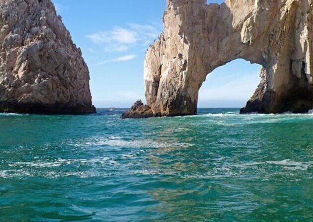 Tour to Arch in the only Clear Boat in Cabo Cruise Hotel PICKUP! - Key Points