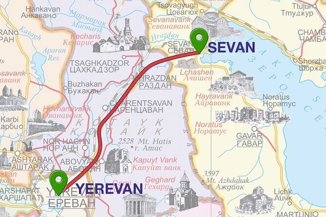 Transfer from Yerevan to Lake Sevan or vice versa - Key Points