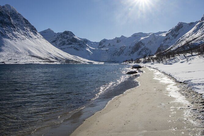 Tromso fjords road trip with fire in grill cabin by the beach. - A Deep Dive into the Tromsø Fjords Road Trip