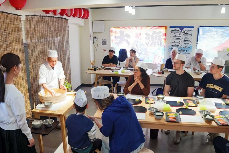 Tsukiji Fish Market Guided Tour & Sushi Making with Pro Chef - Make five nigiri and one roll for lunch