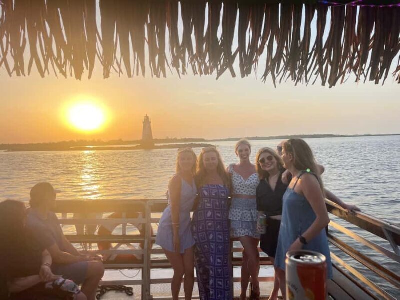 Tybee Island: Sunset Tiki Boat Adventure - Key Points