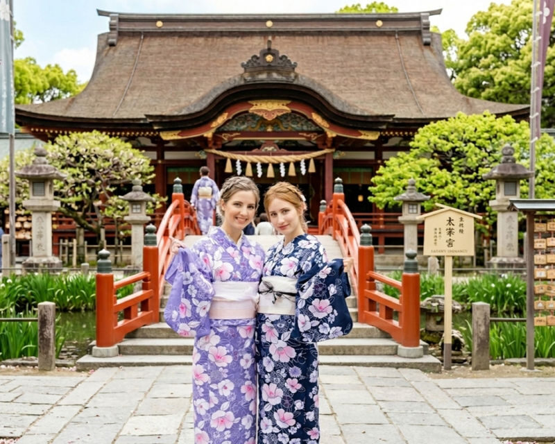 VASARA Kimono and Yukata Rental in Fukuoka - Getting dressed at the Tenjin Nishidori shop