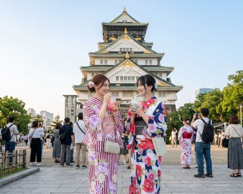 VASARA Kimono and Yukata Rental in Osaka - Start at the studio, then make Osaka your backdrop