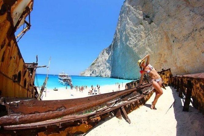 VIP Full Day Tour Shipwreck Blue Caves and top view - Key Points