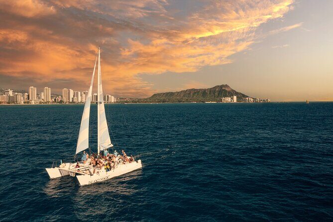 Waikiki Sunset Cruise and Iconic Views with Swimming - Key Points