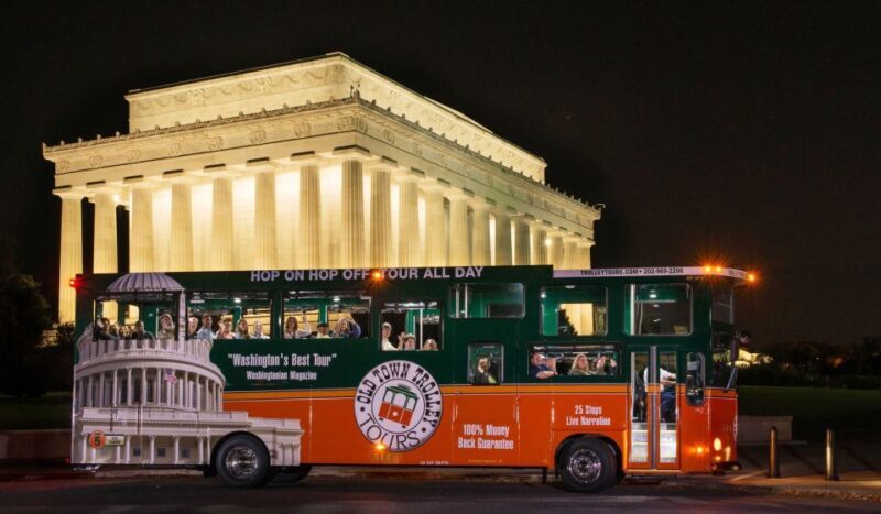 Washington DC: Monuments by Moonlight Nighttime Trolley Tour - Key Points