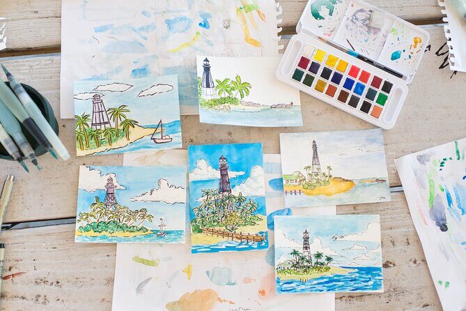 Watercolor Postcard Painting with a Local Artist - Watercolor Postcard Painting with a Local Artist: A Creative Spin on Pompano Beach