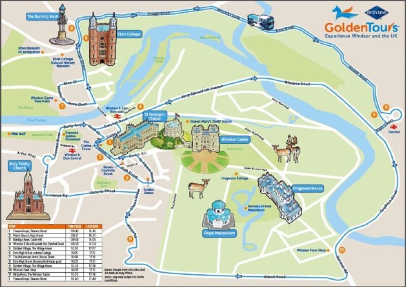 Windsor: Golden Tours Open Top Hop-on Hop-off Bus Tour - Key Points