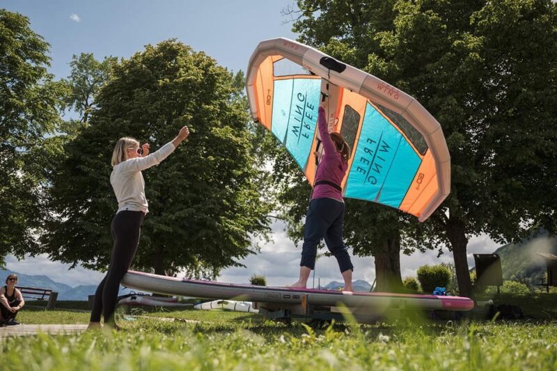 Wingsurf beginner lessons on SUP - Experience Wingsurfing on SUP in Upper Austria
