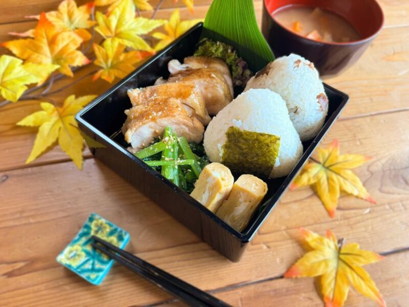 World-Famous Dish Teriyaki Chicken Bento with Onigiri - An In-Depth Look at the Japanese Cooking Class Near Tokyo