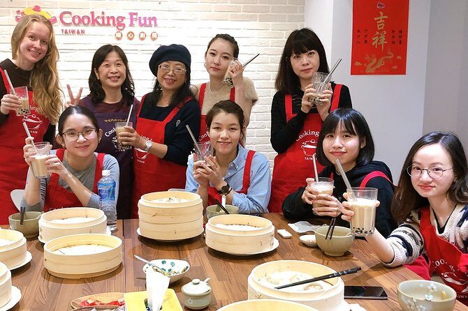 Xiao Long Bao, Chicken vermicelli with mushroom and sesame oil, Tofu strips salad, Bubble milk tea. Taiwan Traditional Delicacies Experience-A (Taipei Cooking Class) - The Sum Up