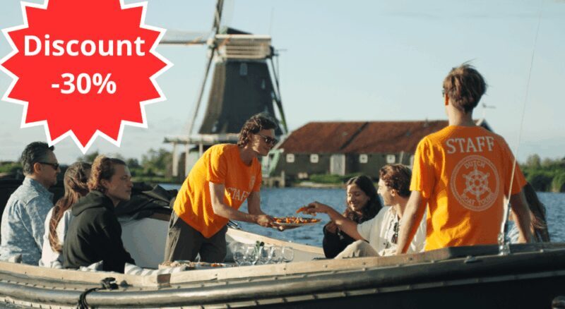 Zaanse Schans: Private Cruise + Guide + Incl. Food & Drinks - A Private Waterway Adventure through the Dutch Countryside