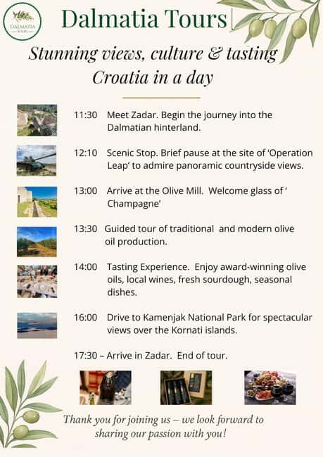 Zadar: Scenery, Oil, Wine, Food, History. Croatia in a day - Who Should Consider This Tour?