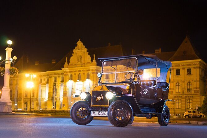 Zagreb by Night  Private Ride in Electric Ford T - Key Points
