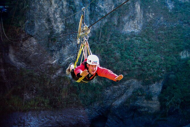 ZIP LINE 350mts. NEAR TO AN AMAZING CANYON - A Thrilling Zip Line Near a Stunning Canyon in Baños
