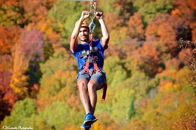 Ziplines over Laurentian Mountains at Mont-Catherine - Key Points